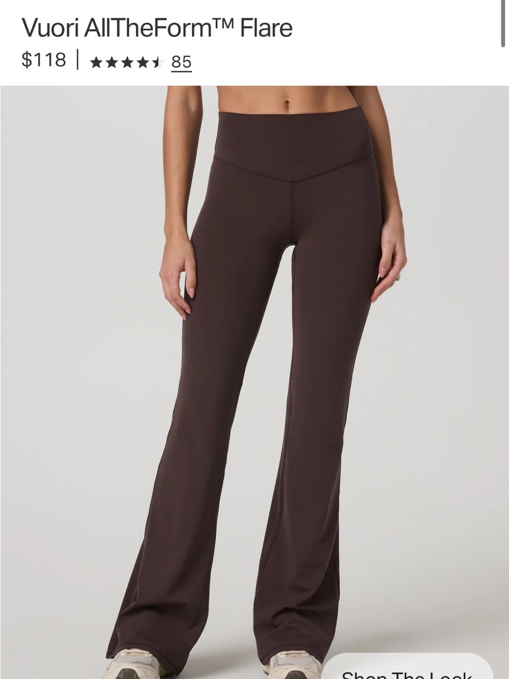 Vuori Flare Pants in black/charcoal
